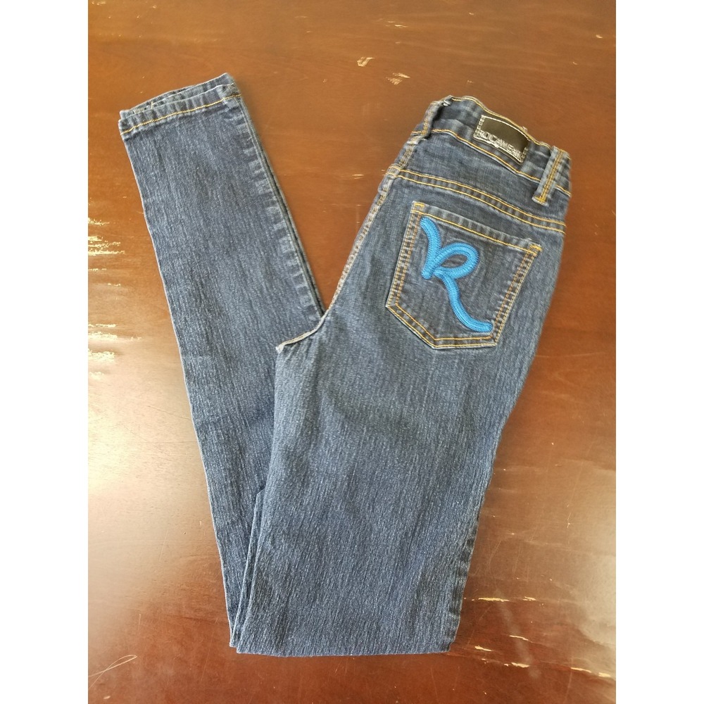 ROCAWEAR Dark Skinny Womens‎ Jeans sz5 25x32 Stretch